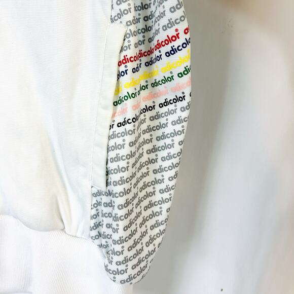 Adidas White Jacket with Multicolor Accents - Picture 4 of 5